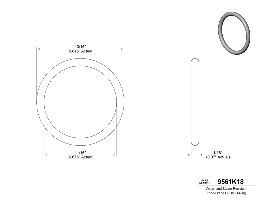 Technical drawing - 9561K18